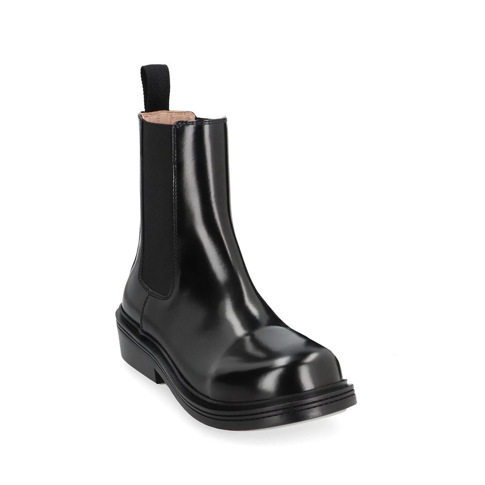 Bottega Veneta Black Calfskin Chelsea Boots