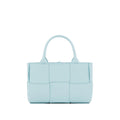 Bottega Veneta Blue Leather Tote Bag – Two Shoulder Straps, Snap Closure, 43x35x18 cm, Italian, Women's