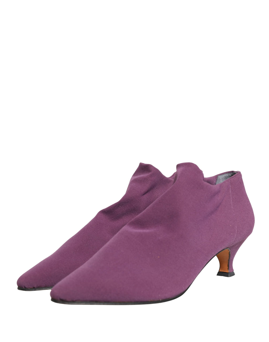Dolce & Gabbana x Sergio Rossi Purple Suede Ankle Boots – Leather Sole, DG Logo, Italian