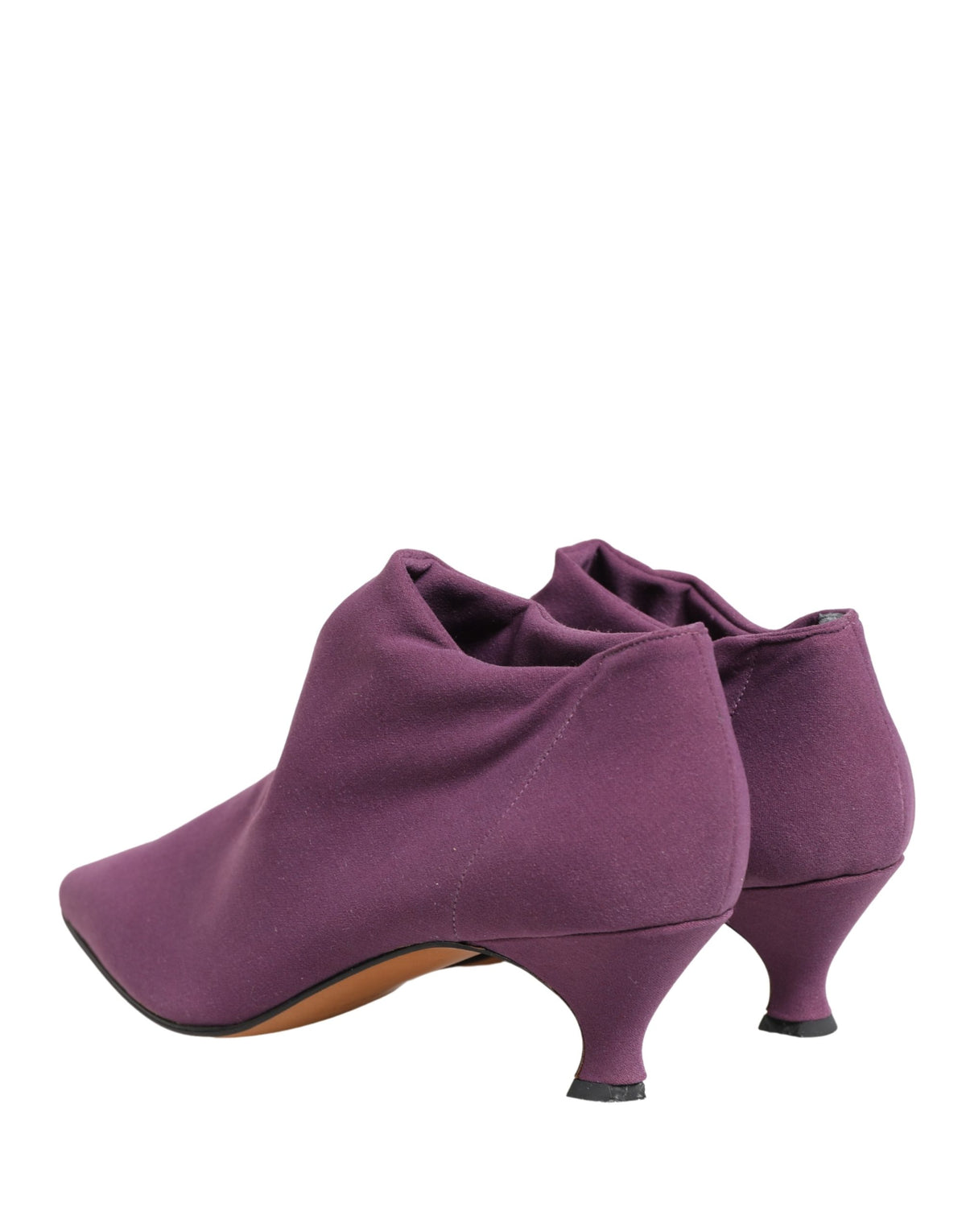 Dolce & Gabbana x Sergio Rossi Purple Suede Ankle Boots – Leather Sole, DG Logo, Italian