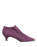 Dolce & Gabbana x Sergio Rossi Purple Suede Ankle Boots – Leather Sole, DG Logo, Italian