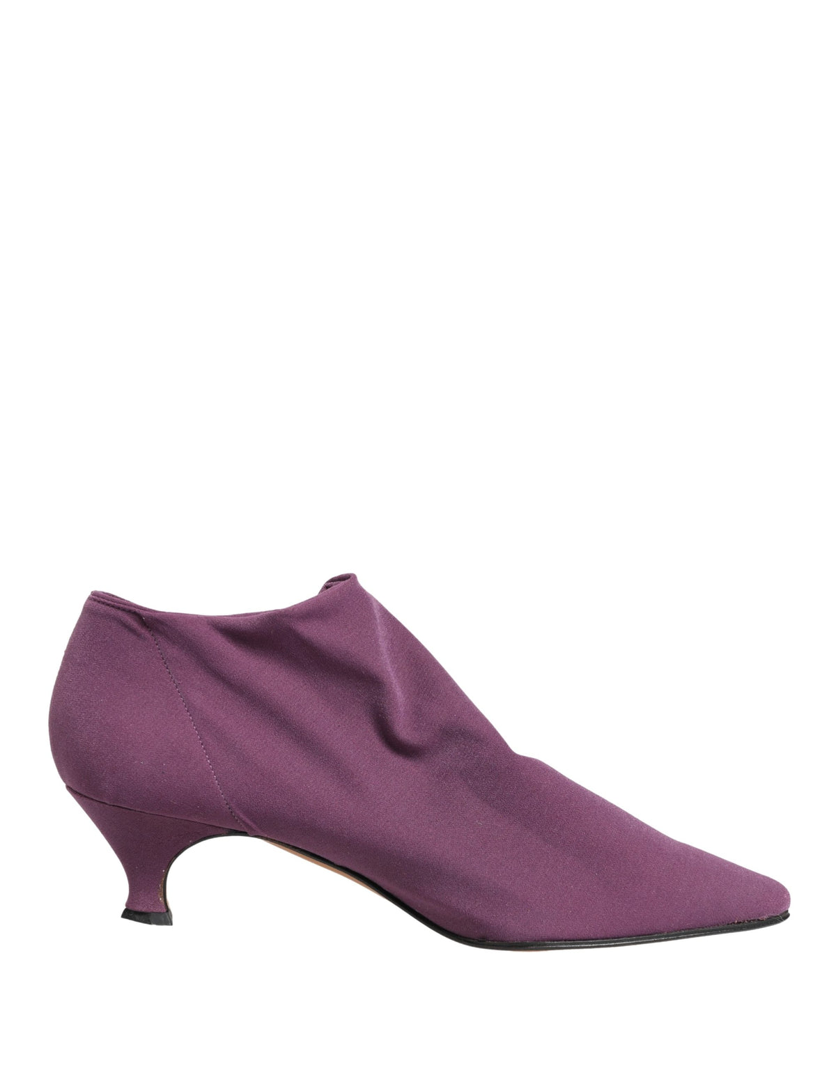 Dolce & Gabbana x Sergio Rossi Purple Suede Ankle Boots – Leather Sole, DG Logo, Italian