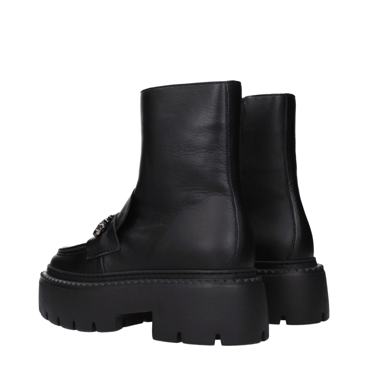 Jimmy Choo Black Leather Ankle Boots