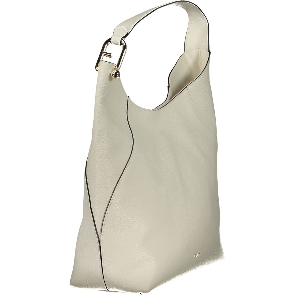 Furla White Leather Women's Bag – Lara Shoulder Bag, Magnetic Closure, 100% Leather, Logo