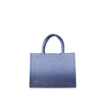 Dior Blue Calfskin Tote Bag – Two Main Handles, Embossed Logo, 36x27x15 cm, Italian, Women's