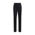 Gucci Black 100% Silk Faille Elegant Trousers – Regular Fit, Hook-and-Eye Closure