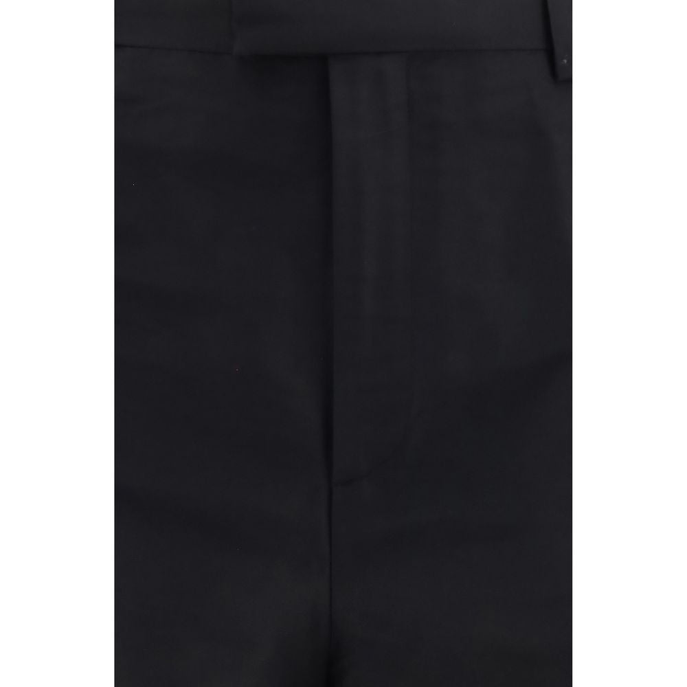 Gucci Black 100% Silk Faille Elegant Trousers – Regular Fit, Hook-and-Eye Closure
