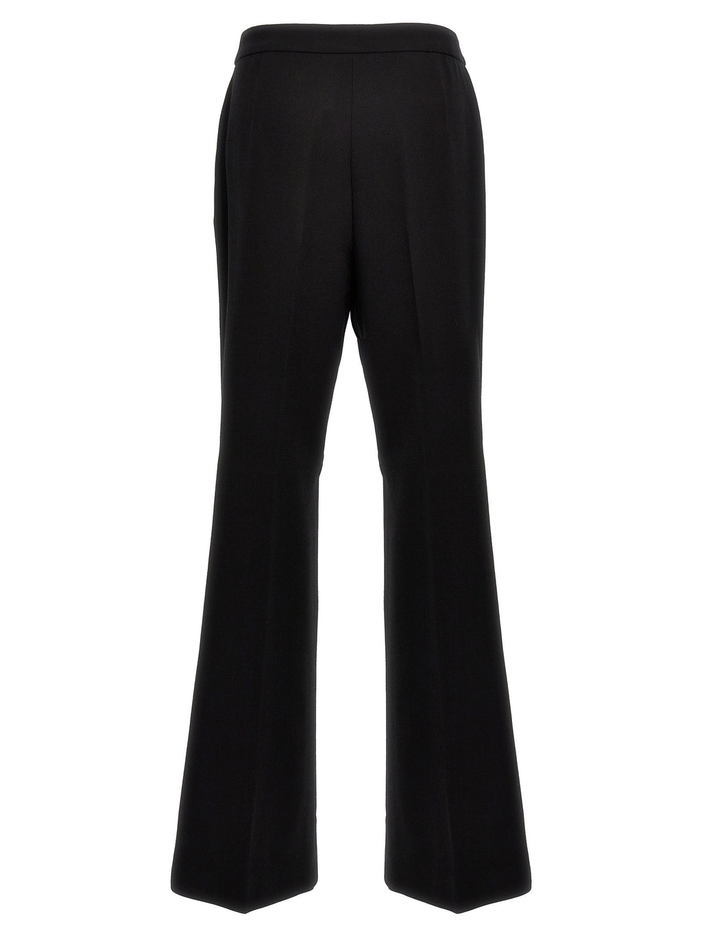 Moschino Black 63% Viscose-Wool Elegant Trousers – Wide Fit, Pleated, Italian