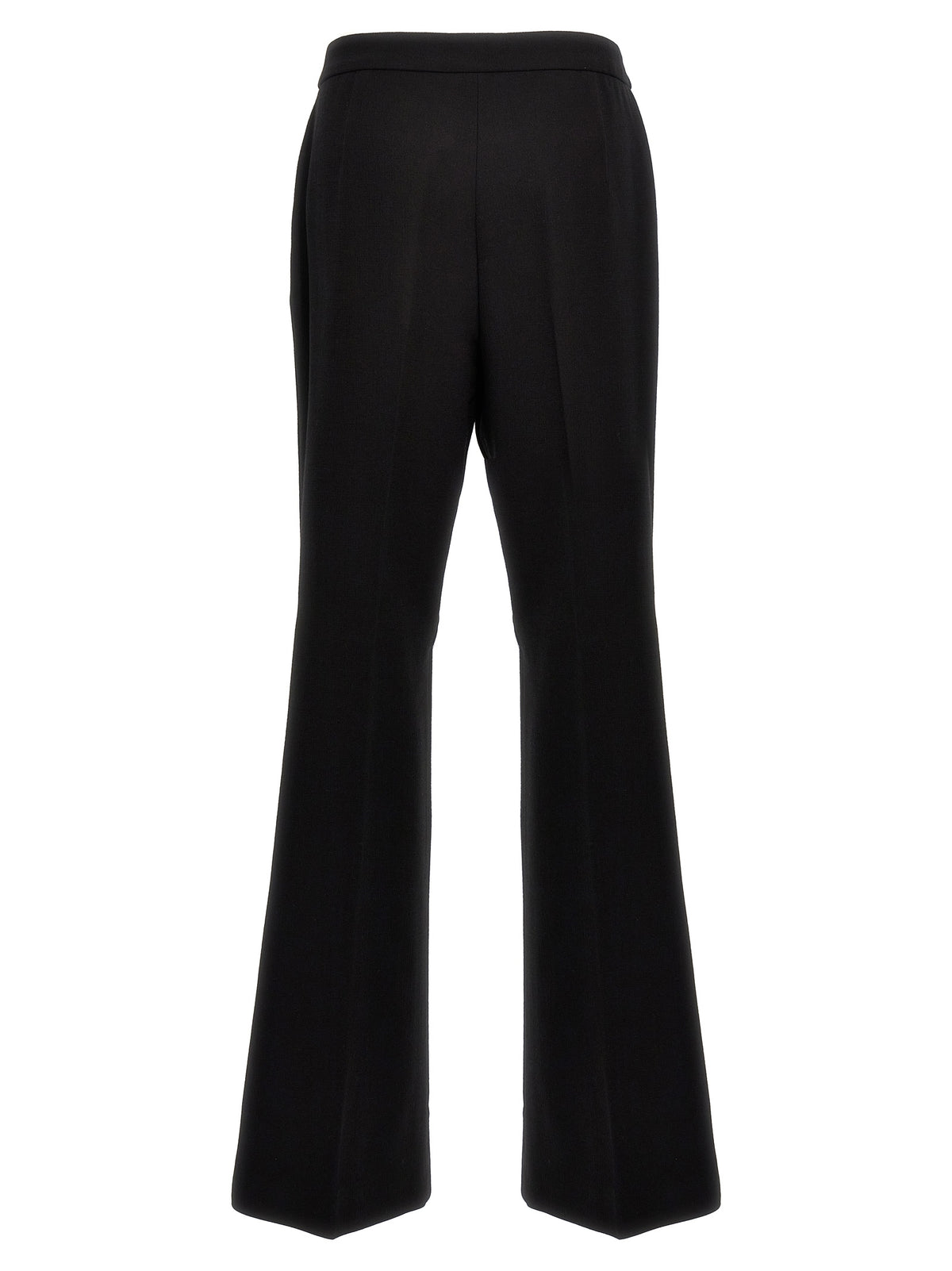 Moschino Black 63% Viscose-Wool Elegant Trousers – Wide Fit, Pleated, Italian