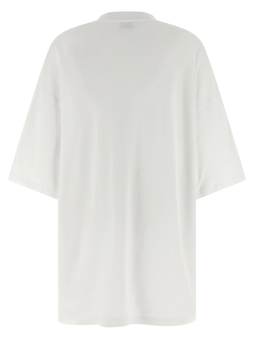 Moschino White 100% Cotton T-Shirt Mini Dress – “Goose” Print, Loose Fit, Portuguese