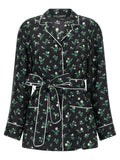 Dolce & Gabbana Black Silk Blouse – Roselline Floral Print