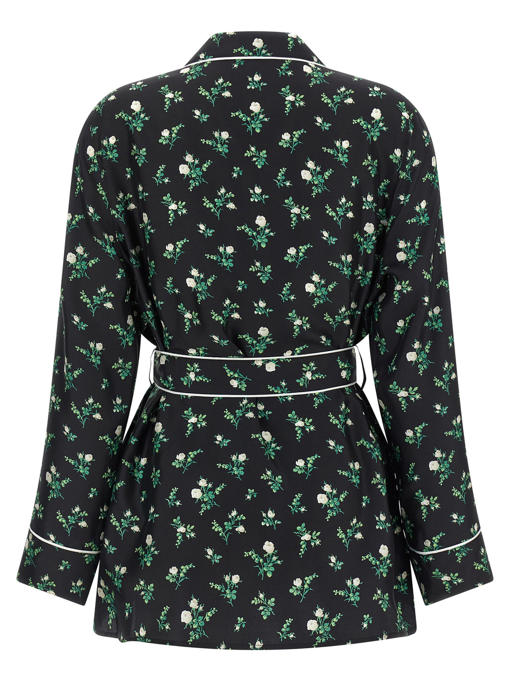 Dolce & Gabbana Black Silk Blouse – Roselline Floral Print
