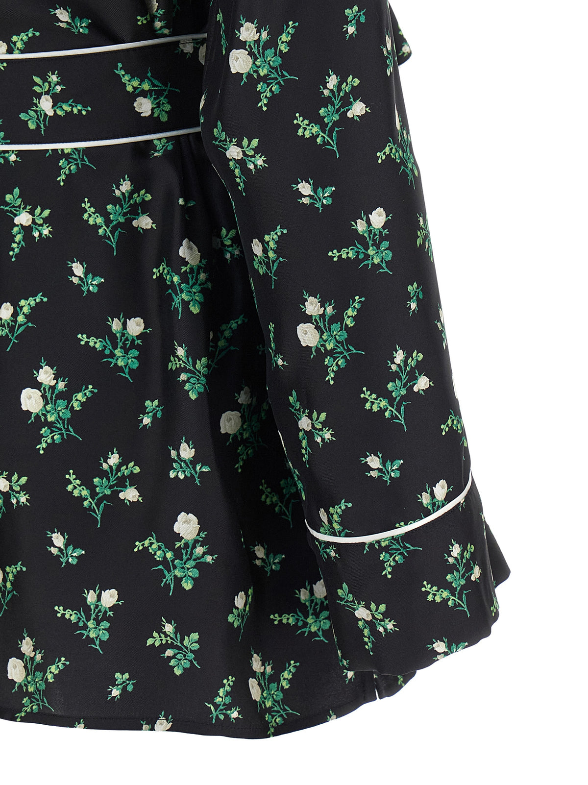 Dolce & Gabbana Black Silk Blouse – Roselline Floral Print