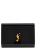 Saint Laurent Black Plexiglass Crossbody Bag – 'Minaudière Vicky', Cassandre Logo, Chain Strap, Italian