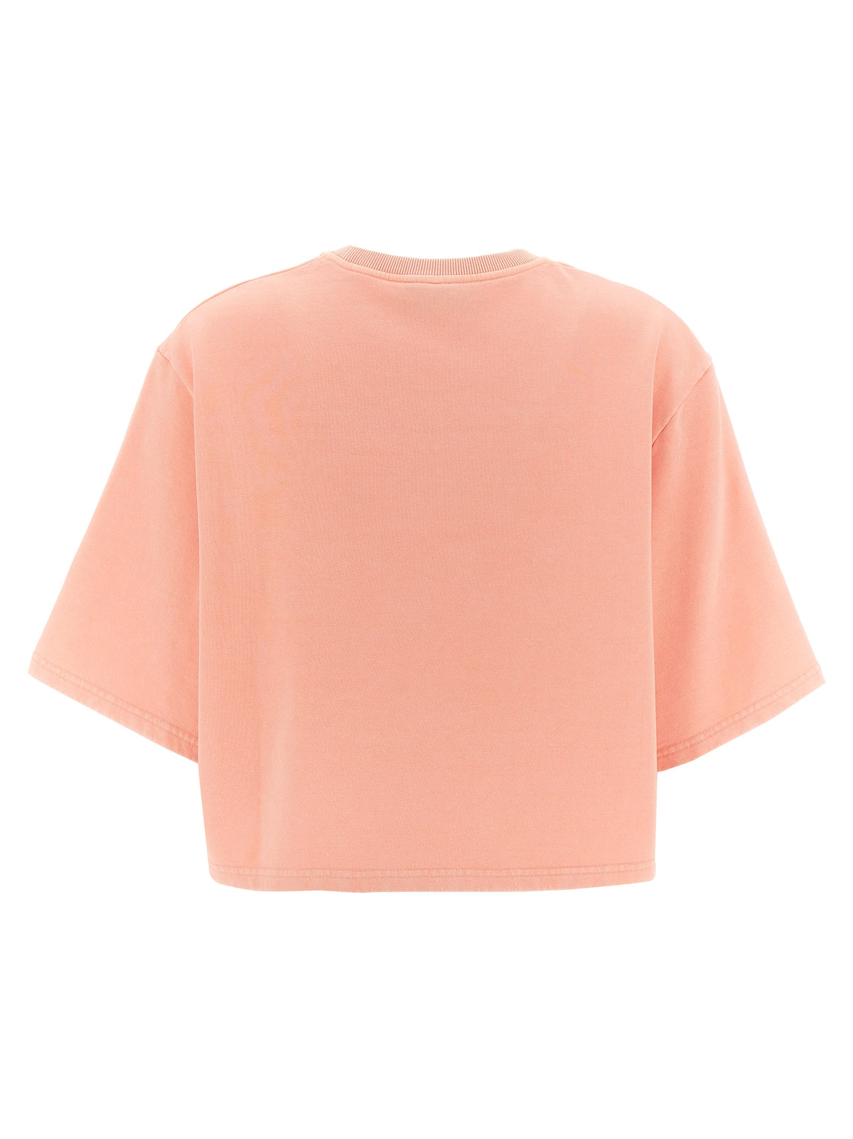 Fendi Pink 100% Cotton Cropped Sweater – 3D “Fendi Roma” Embroidery, Vintage Effect, Italian
