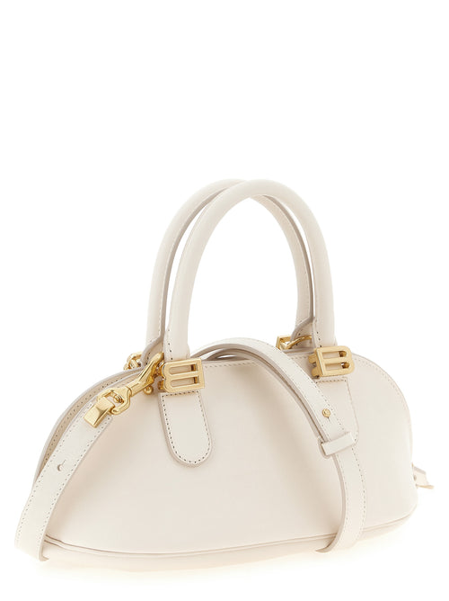 Balenciaga White Calfskin Leather Mini Bag – 'Bolero', Zip Closure, Adjustable Strap, Lambskin Lining, Italian
