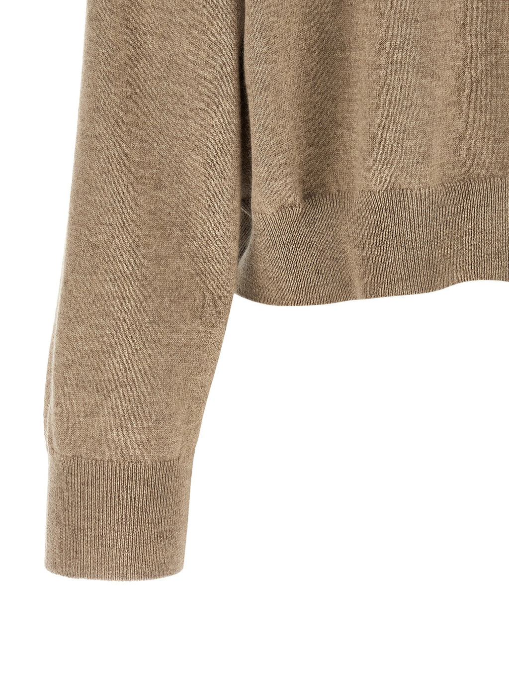 Brunello Cucinelli Beige 100% Cashmere Sequin Cardigan