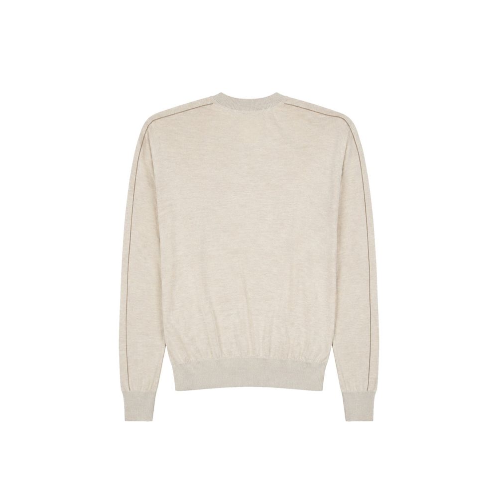 Brunello Cucinelli Beige Cashmere-Silk Sweater