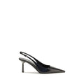 Prada Black Calfskin Slingback Stiletto Pumps – Pointed Toe, Adjustable Strap, Metal Buckle, AW26, Italian