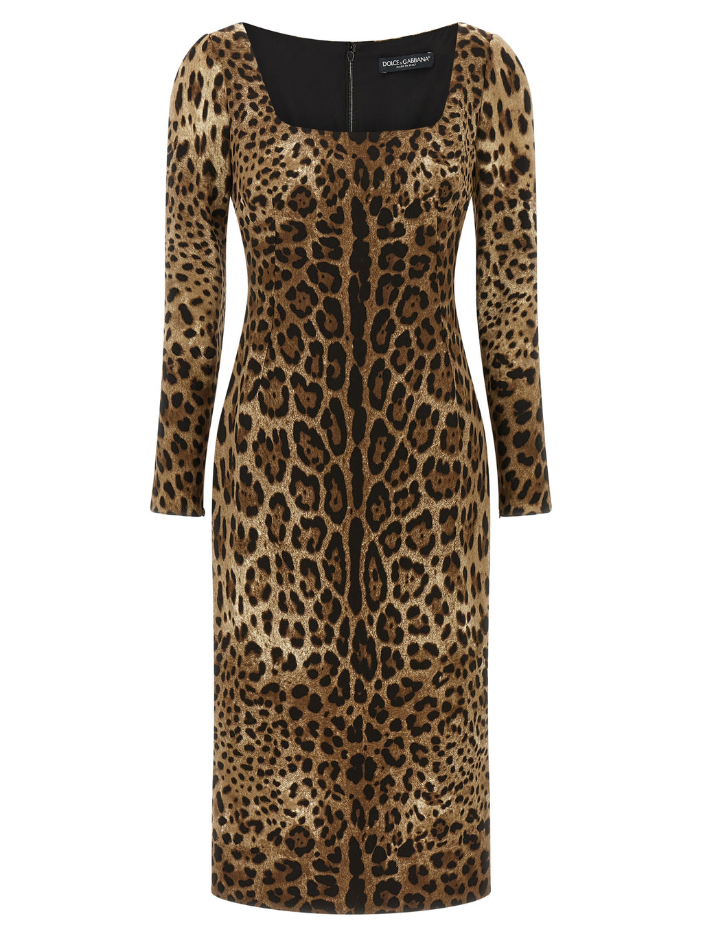 Dolce & Gabbana Brown Viscose Midi Dress – Leo Animal Print