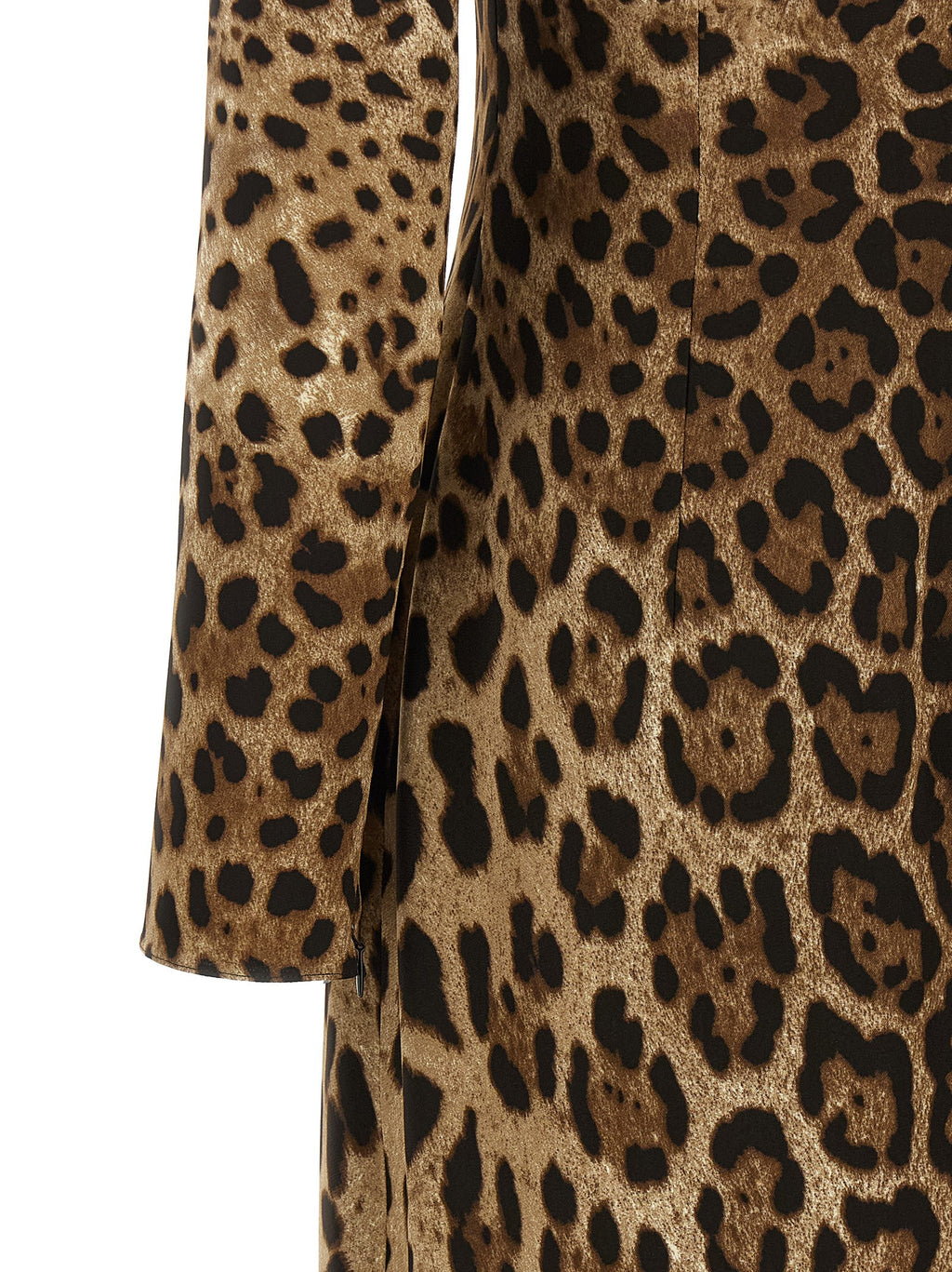 Dolce & Gabbana Brown Viscose Midi Dress – Leo Animal Print