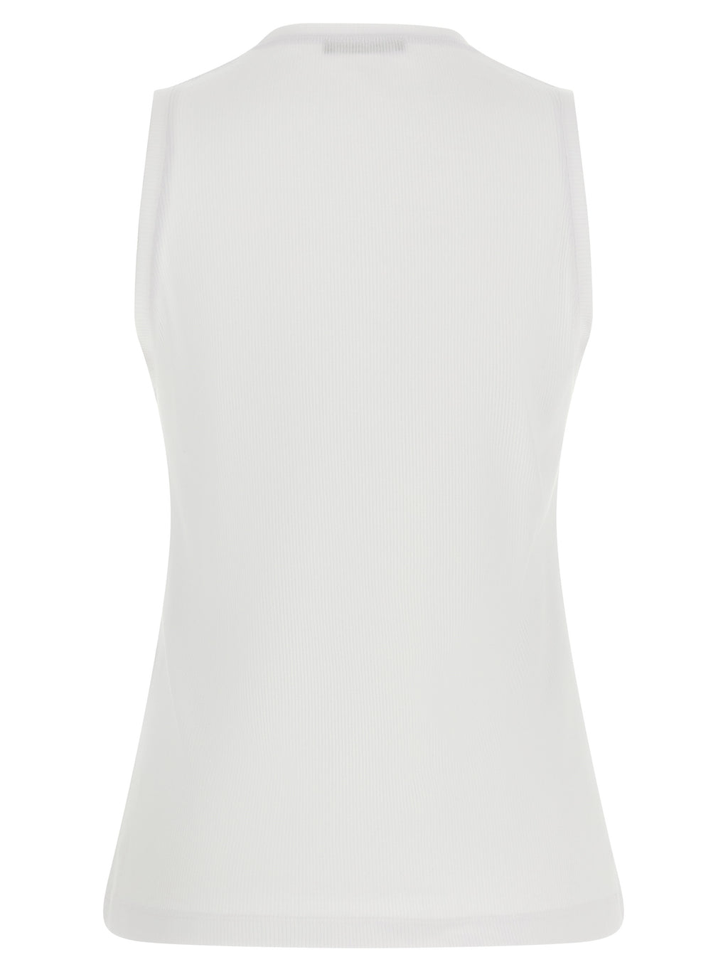 Balmain White Cotton Sleeveless T-Shirt