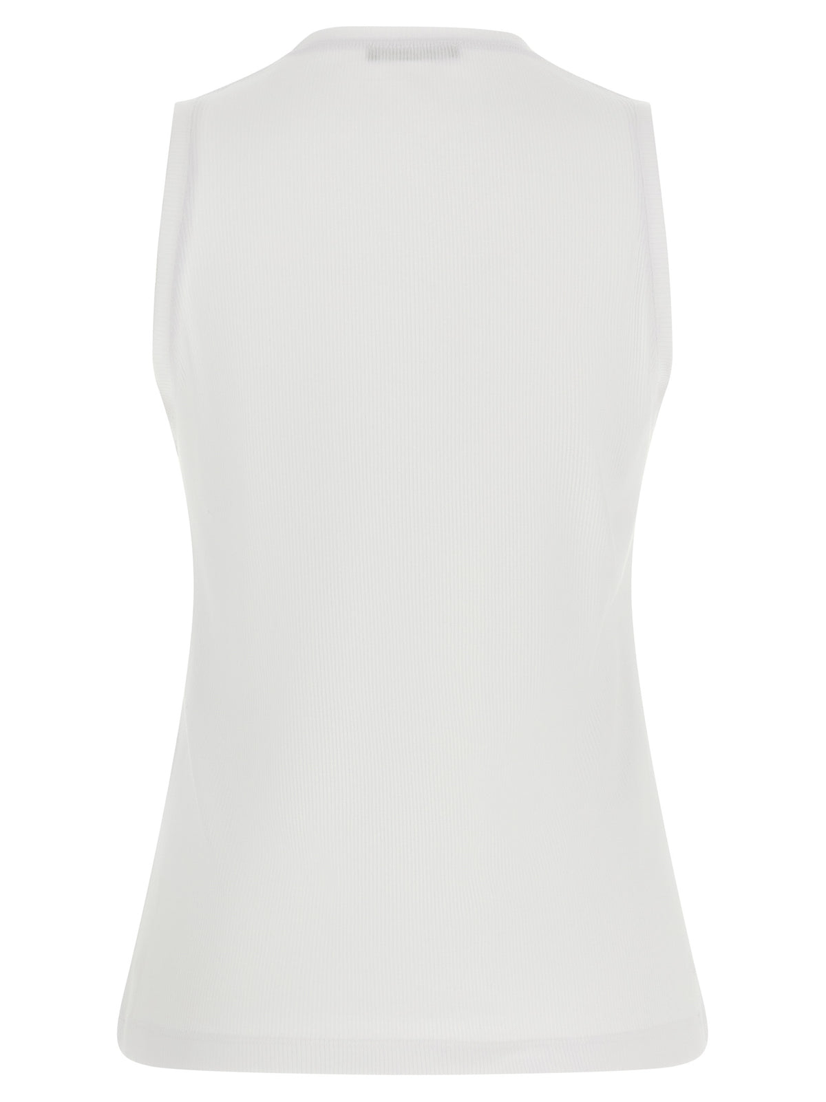 Balmain White Cotton Sleeveless T-Shirt