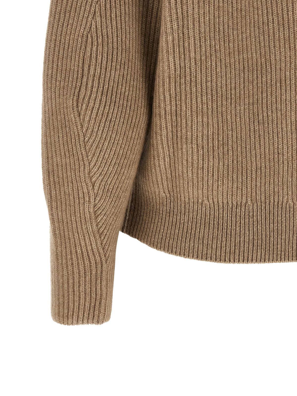 Brunello Cucinelli Beige Cashmere Cardigan - With Monile Shawl Collar