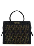 Fendi Brown Cotton Tote Bag - 'Fendi Magic', FF Pattern, Two Tobacco + Black, Rope Handles, Italian