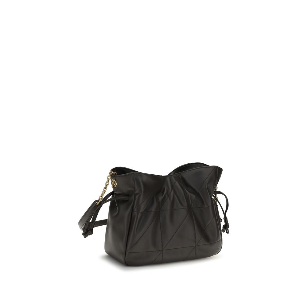 Saint Laurent Black Lambskin Clutch Bag – 'Jamie', Cassandre, Chain Strap, Side Zip Closure, 26x18 cm