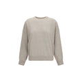 Brunello Cucinelli Beige Cashmere Sweater – With Monili Chain Detail AW26