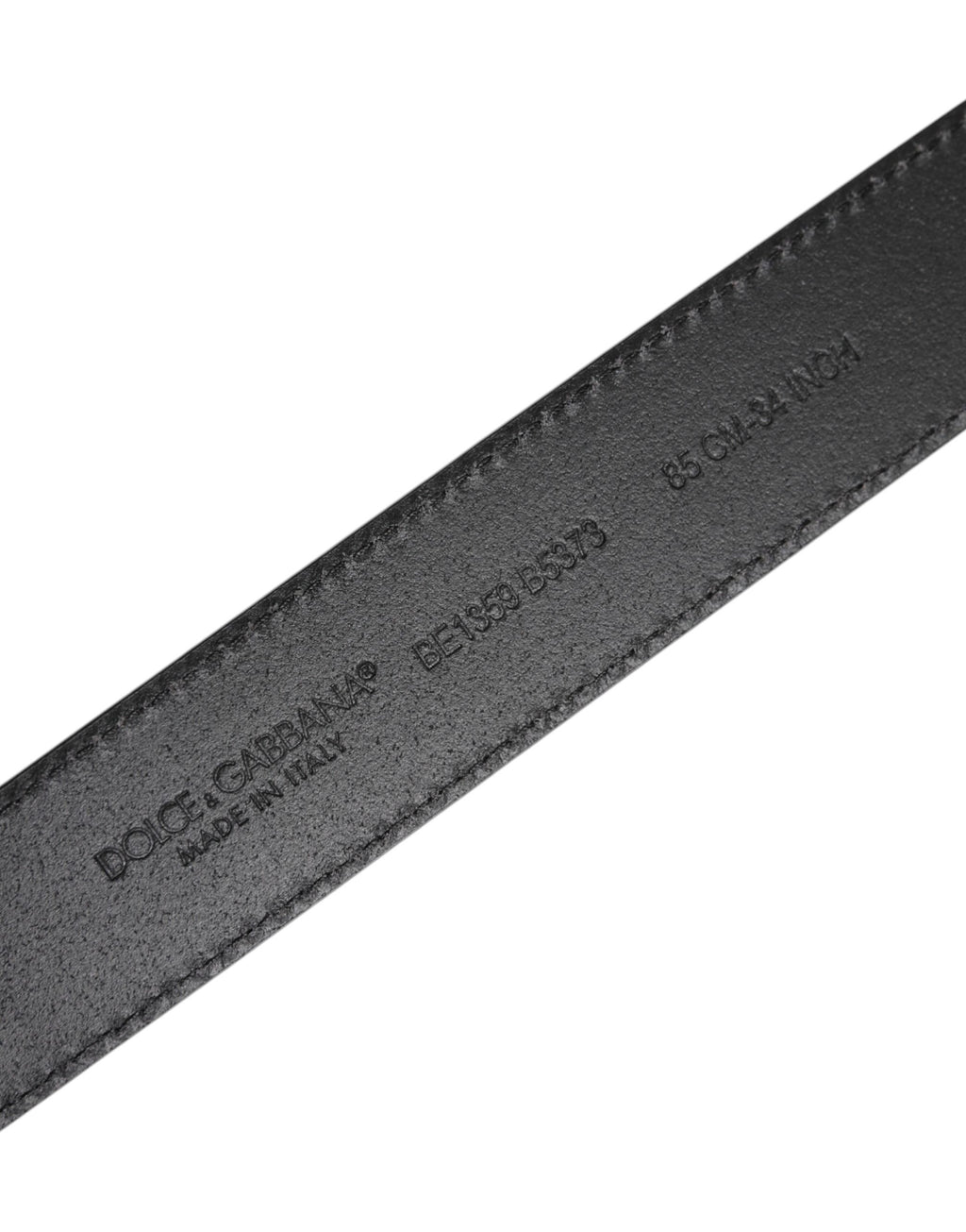 Dolce & Gabbana Black Textured Leather Belt - Gold Metal Buckle, 100% Leather, S/65 cm, Italian