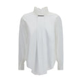 Brunello Cucinelli White Cotton Blouse – Monile Embellishment