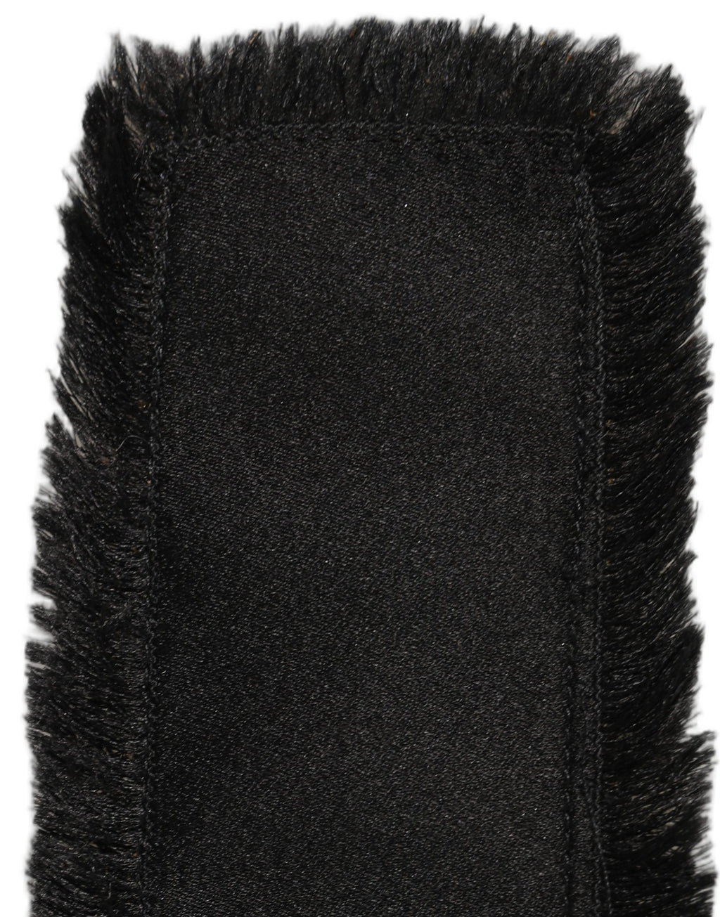 Dolce & Gabbana Black Velvet Tie Belt - 6 cm, 60% Cotton 40% Acetate, Fringed, Italian