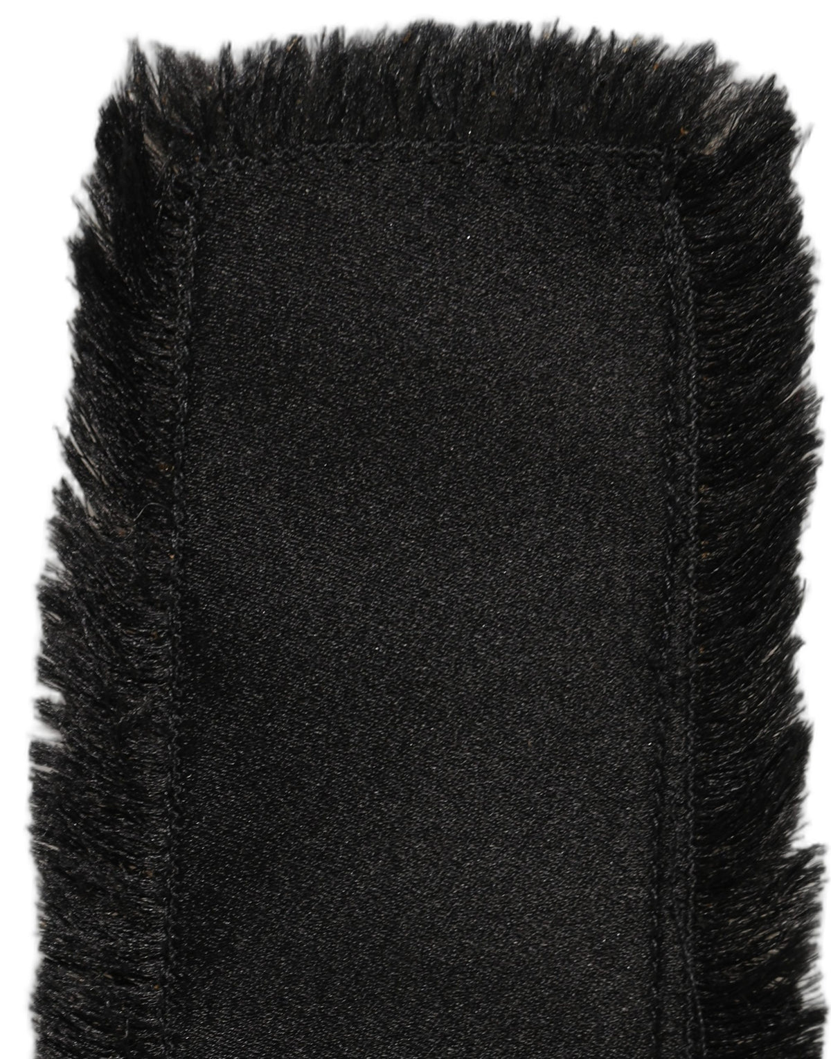Dolce & Gabbana Black Velvet Tie Belt - 6 cm, 60% Cotton 40% Acetate, Fringed, Italian