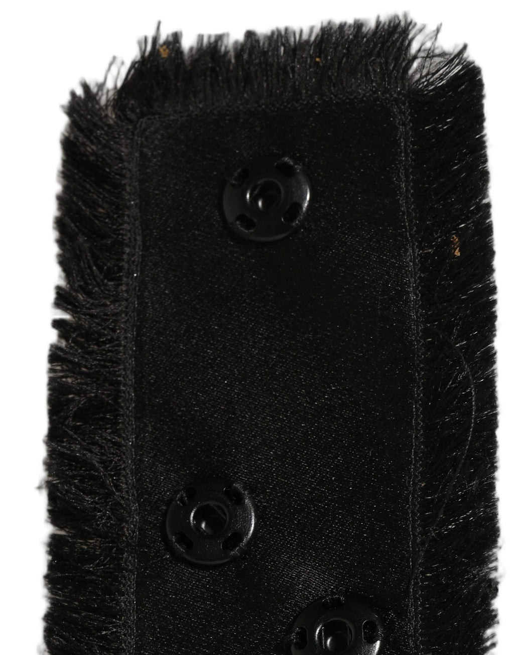 Dolce & Gabbana Black Velvet Tie Belt - 6 cm, 60% Cotton 40% Acetate, Fringed, Italian