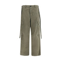 Fendi Two-Tone 100% Cotton Cargo Trousers – Side Tie, Bellows Pockets, Punto Embroidery, AW26, Italian