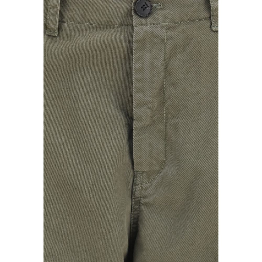 Fendi Two-Tone 100% Cotton Cargo Trousers – Side Tie, Bellows Pockets, Punto Embroidery, AW26, Italian