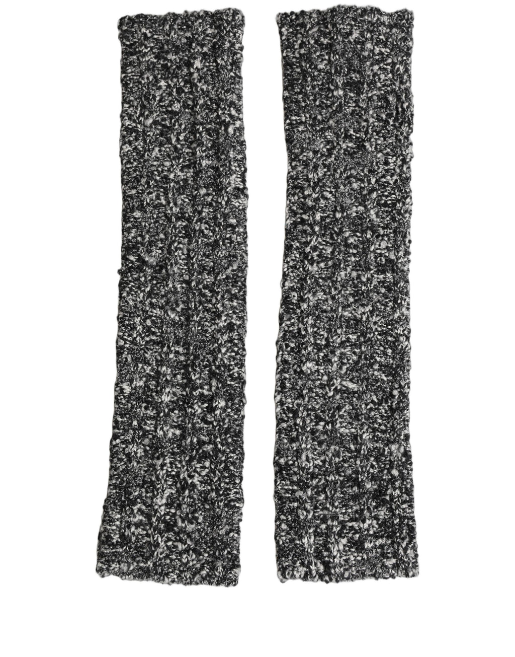 Dolce & Gabbana Black Wool-Blend Knitted Wrist Warmer – Ribbed, Virgin Wool, Logo, Italian