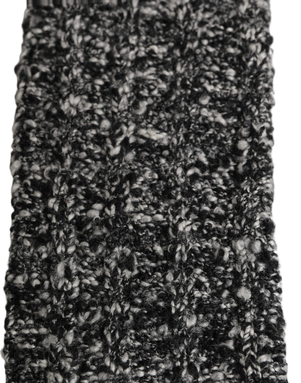 Dolce & Gabbana Black Wool-Blend Knitted Wrist Warmer – Ribbed, Virgin Wool, Logo, Italian