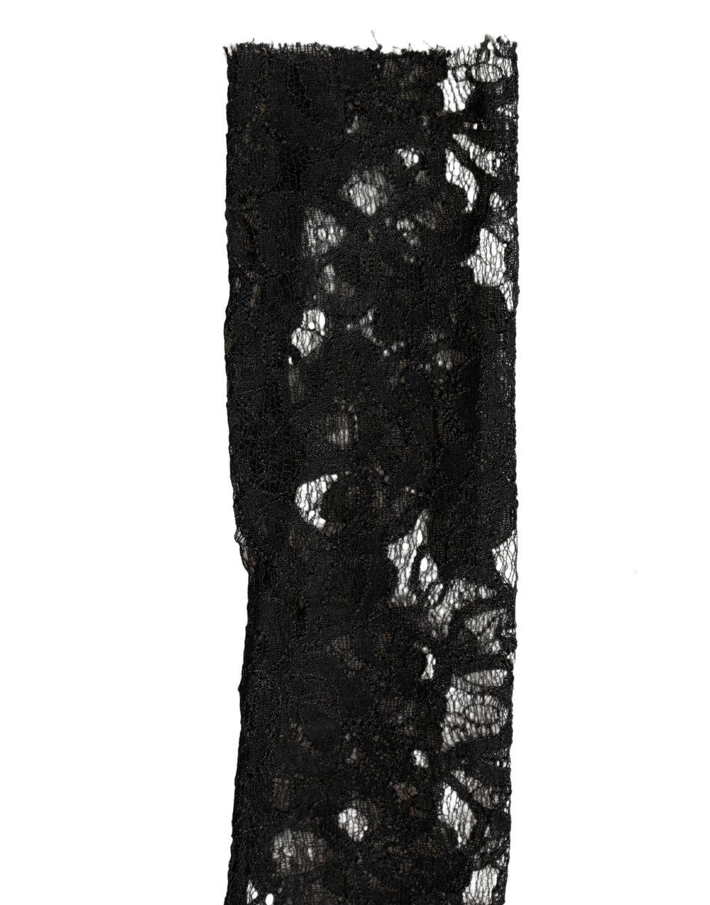 Dolce & Gabbana Black Nylon Floral Lace Wrist Warmer – Long, Logo, Italian