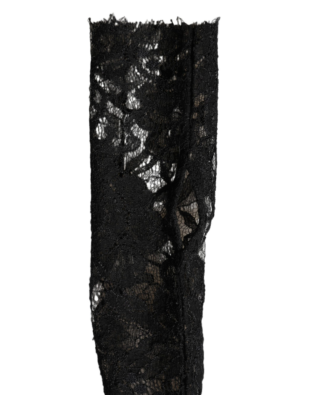 Dolce & Gabbana Black Nylon Floral Lace Wrist Warmer – Long, Logo, Italian