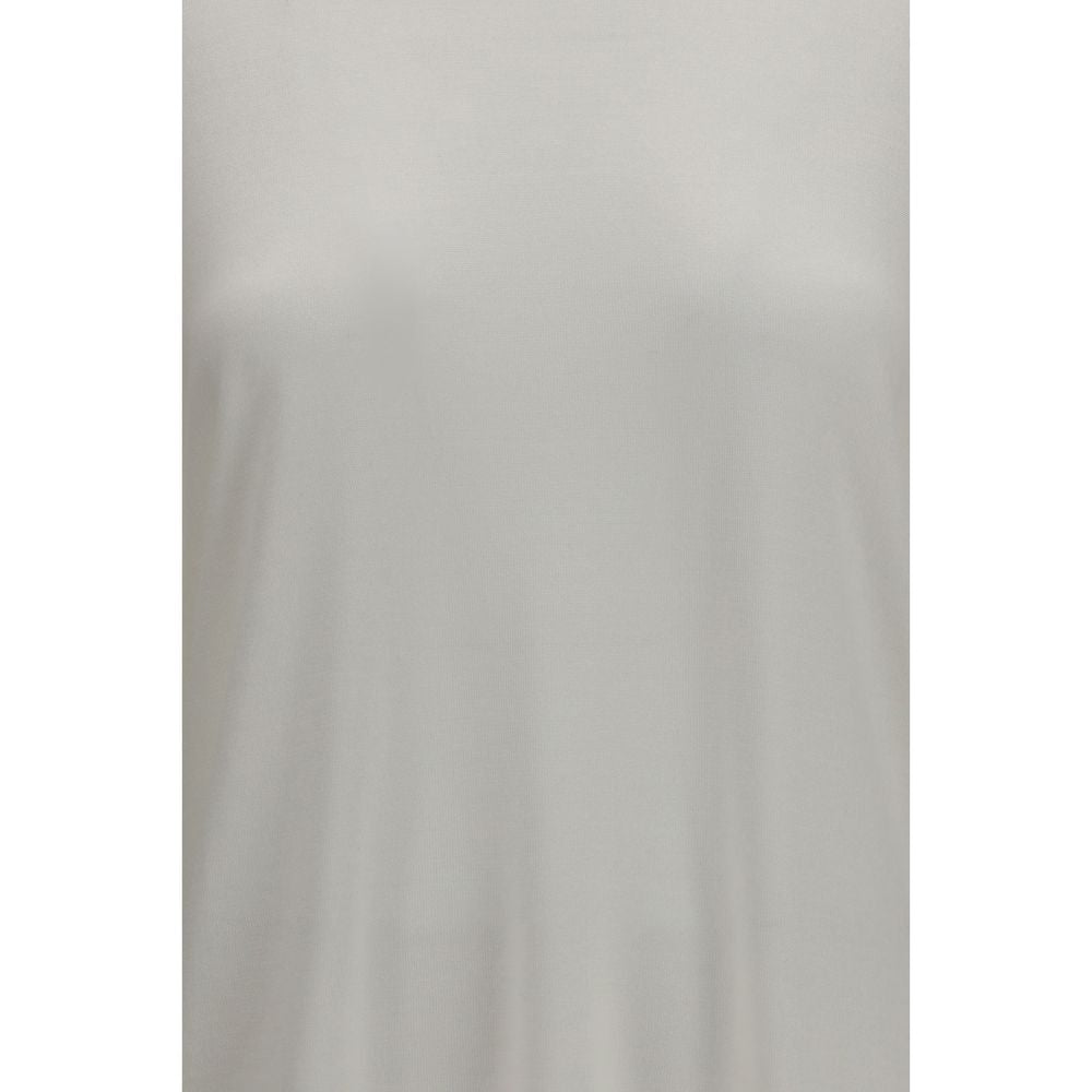 Brunello Cucinelli White 70% Cashmere-Silk Short-Sleeve Sweater – Crew Neck, Manokkas, AW26, Italian