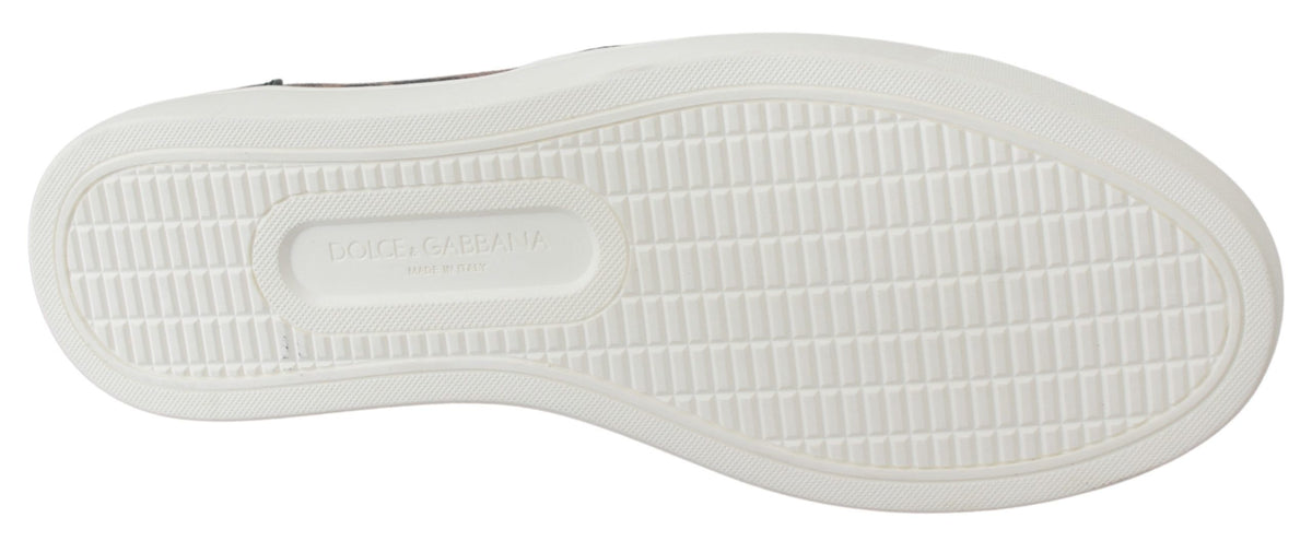 Dolce & Gabbana Brown Leopard '#dgfamily' Loafers II – Sheepskin-Cotton-PL, Rubber Sole, Slip-On, Logo, Italian