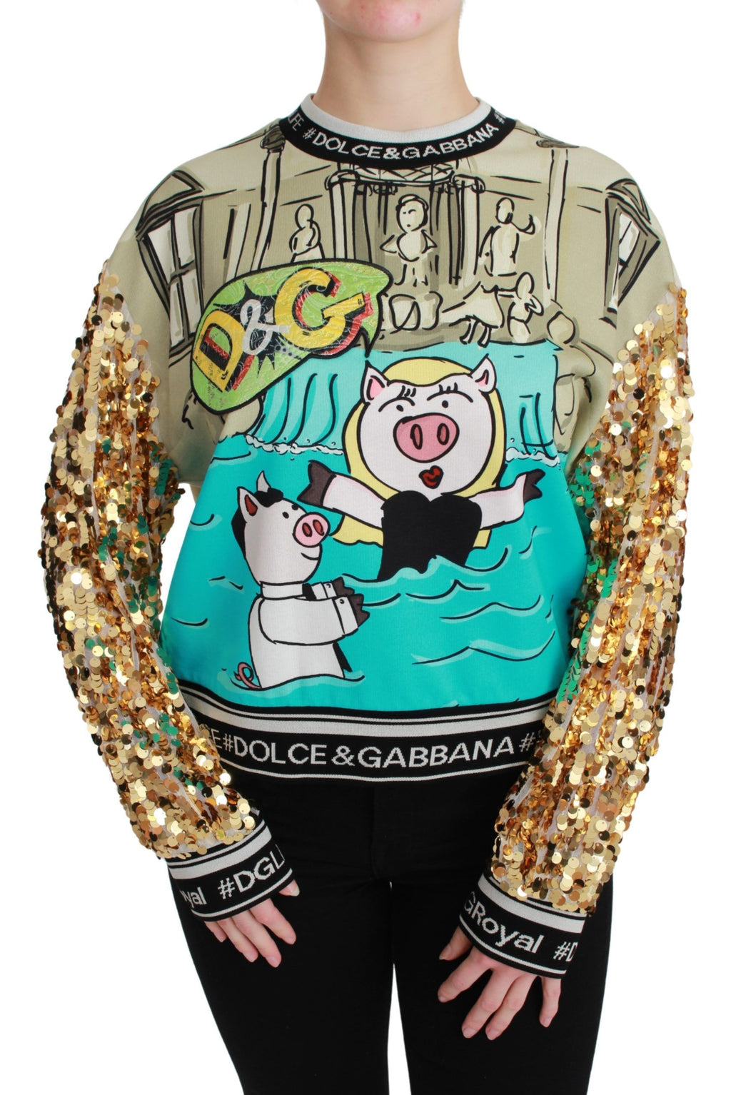 Dolce & Gabbana Year of the Pig Sequin Sweater – #DGMillennials Motif