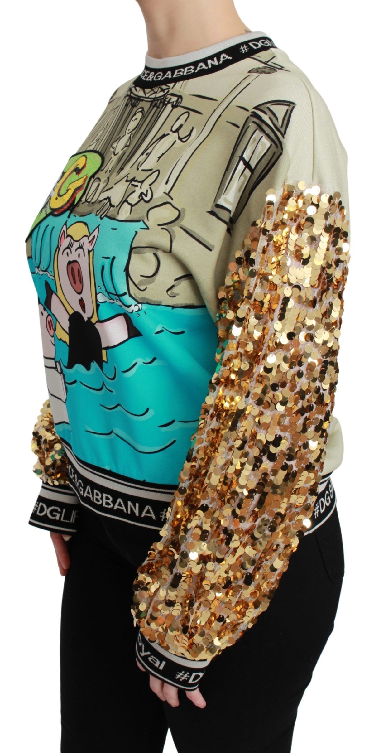 Dolce & Gabbana Year of the Pig Sequin Sweater – #DGMillennials Motif
