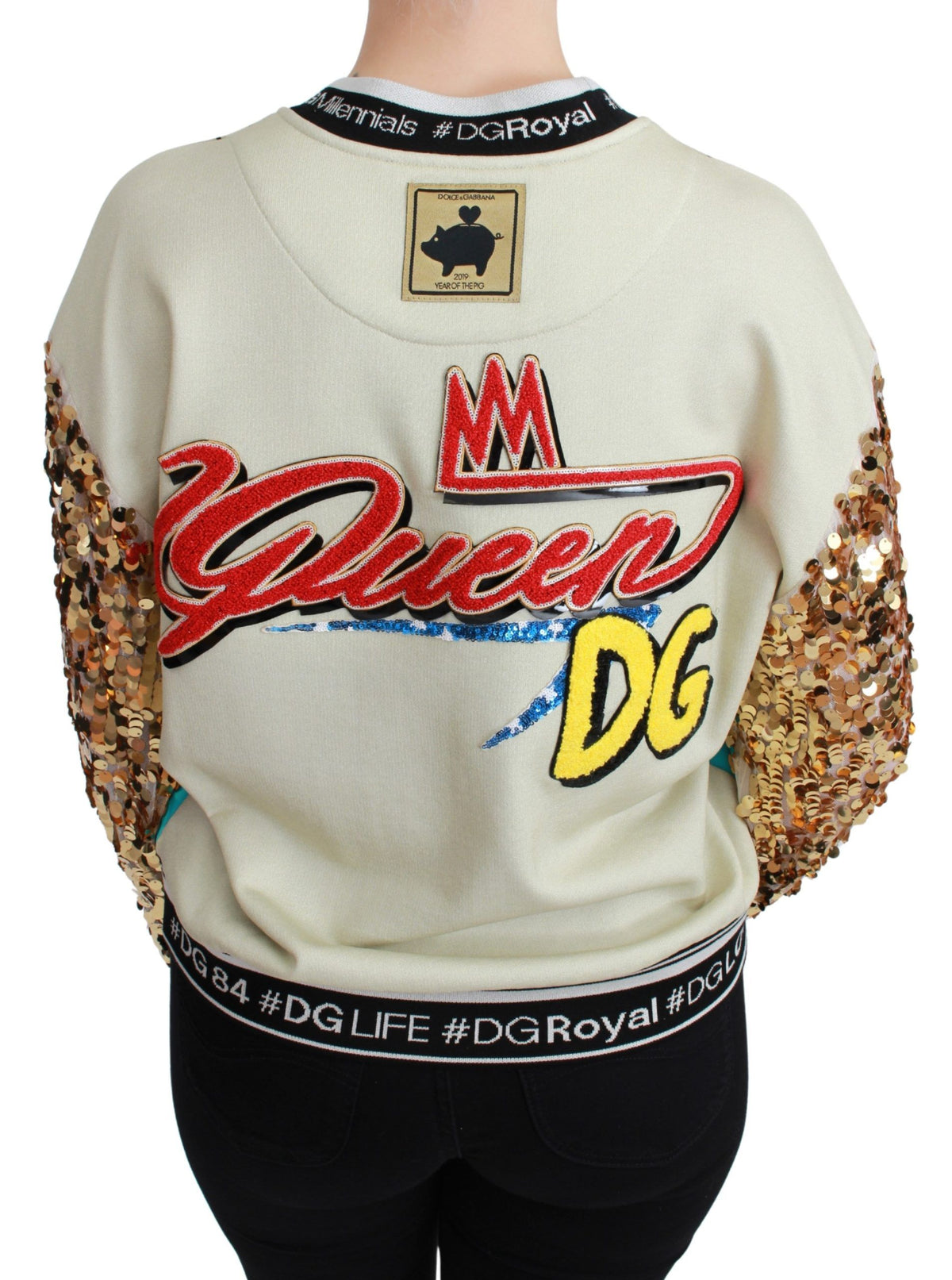 Dolce & Gabbana Year of the Pig Sequin Sweater – #DGMillennials Motif