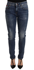 Dolce & Gabbana Blue Washed Skinny Stretch Denim Trousers – Mid-Rise