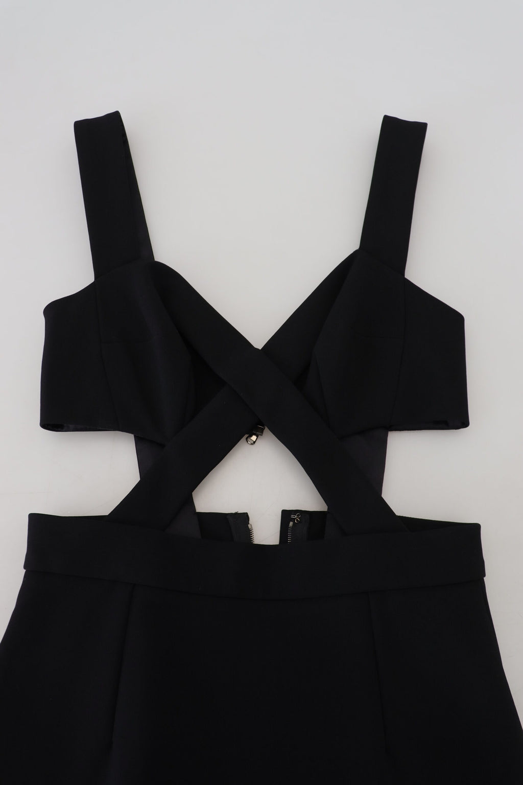 Dolce & Gabbana Black Viscose Bodycon Midi Dress – Sleeveless, Slit, Silk Lining