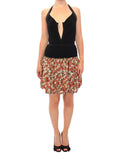 Dolce & Gabbana Multicolored Floral Bubble Halterneck Dress – Cotton-Viscose, Zipper, Logo Detail, Italian